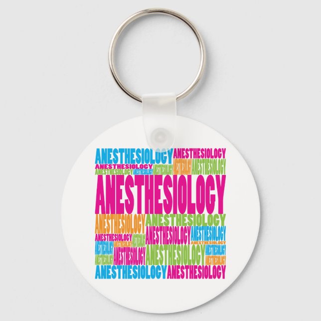 Colourful Anaesthesiology Key Ring (Front)