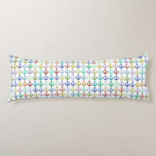 colourful anchors body cushion