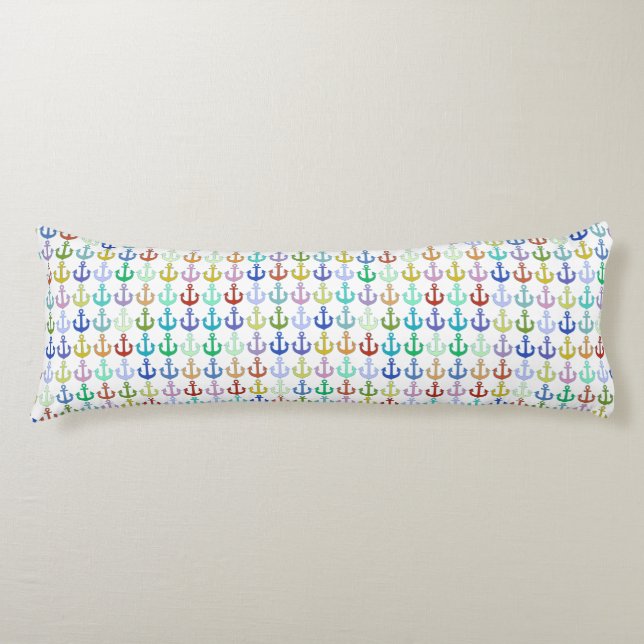 colourful anchors body cushion (Front)