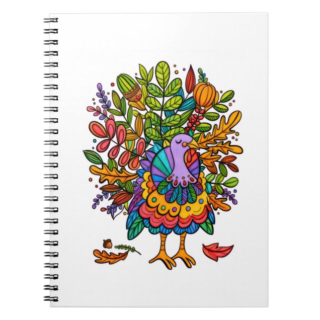 Colourful and amazing funny turkey styled notebook (Front)