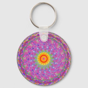 Colourful and Artsy Web of Dreams Key Ring