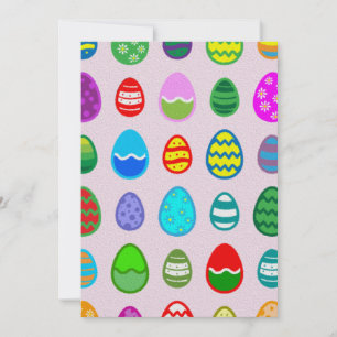 Colourful and beautiful Easter egg pattern Holiday Card
