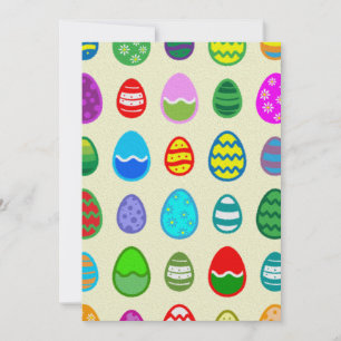 Colourful and beautiful Easter egg pattern Holiday Card