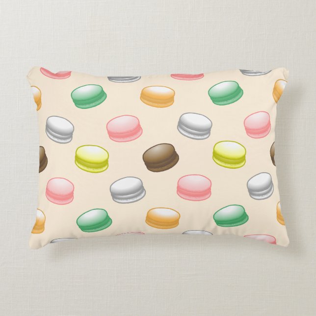 Colourful and Beautiful Macarons Decorative Cushion (Front)