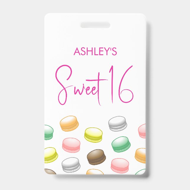 Colourful and Beautiful Macarons  ID Badge (Front)