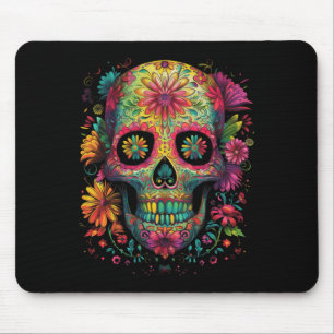 Colourful And Beautiful Sugar Skull Performance Mouse Pad