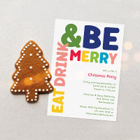 Colourful and Bright Eat Drink And Be Merry Party