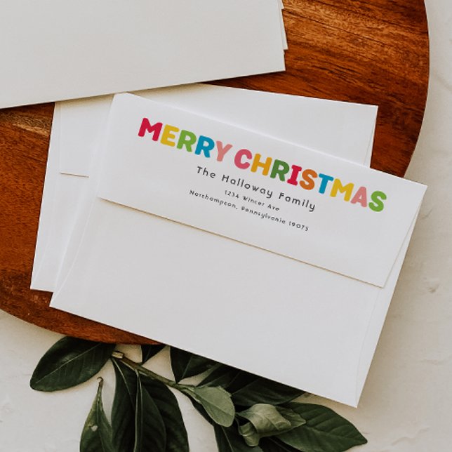 Colourful and Bright Merry Christmas Envelope (Creator Uploaded)