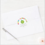 Colourful and Bright Merry Christmas Envelope Seal<br><div class="desc">Capture the joy and magic of the holiday season with these unique and festive, colourful and bright Merry Christmas envelope seals. Their simple yet fun design features a rainbow colour palette of red, green, yellow, blue, orange, and pink, creating a vibrant and cheerful atmosphere. The creative and minimalist approach, with...</div>
