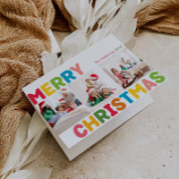 Colourful and Bright Merry Christmas Folded 3 Phot