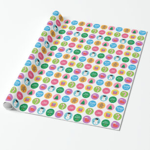Colourful and Bright Merry Christmas Gift Wrap