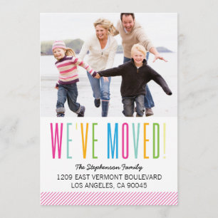 Colourful and Bright Photo Moving Announcement