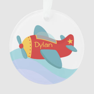 Colourful and Cute Cartoon Aeroplane for boys Ornament