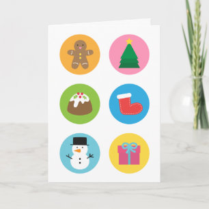 Colourful and Cute, Merry and Bright Christmas Holiday Card