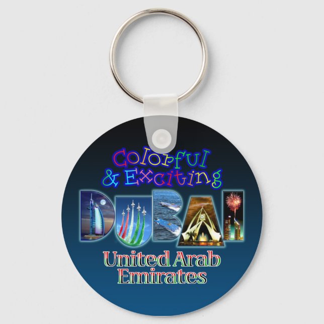 Colourful and Exciting Dubai Key Ring (Front)