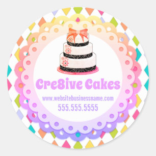 Colourful and Festive Cake Bakery Packaging Seals