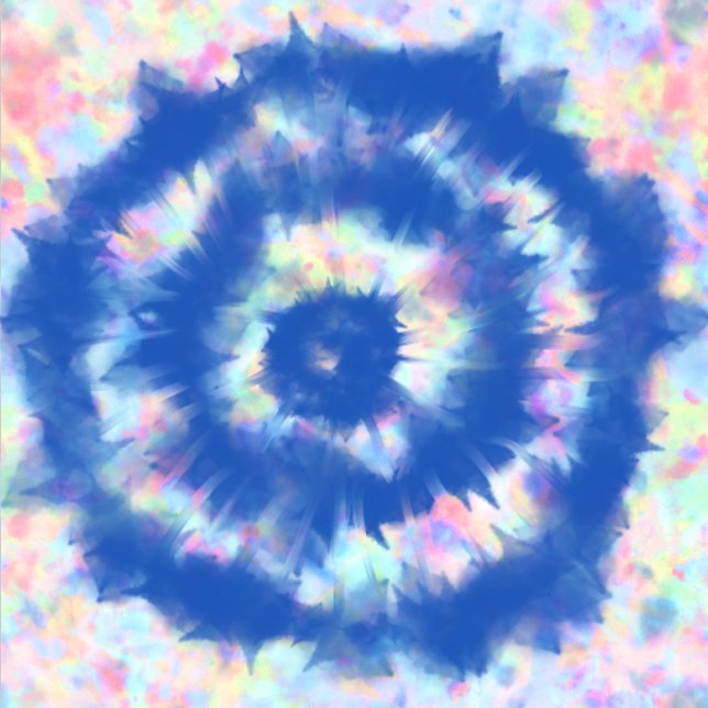 Colourful and floral wrapping paper (Captivating Tie Dye Blue)