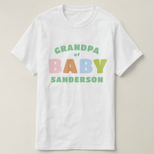 Colourful and Fun Custom Name Grandpa T-Shirt