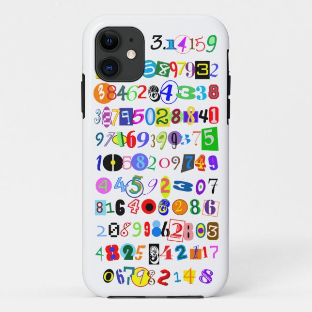 Colourful and Fun Depiction of Pi Calculated Case-Mate iPhone Case (Back)