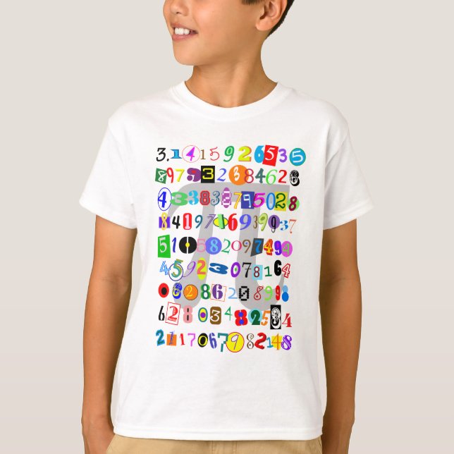 Colourful and Fun Depiction of Pi T-Shirt (Front)