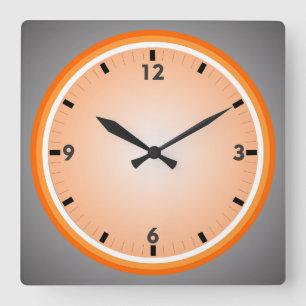 Colourful and Fun Square Wall Clock