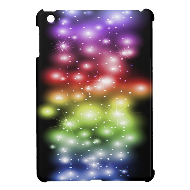 Colourful and Gorgeous Sparkles Rainbow iPad Mini Case (Back)