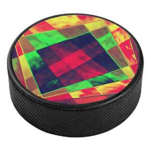 Colourful and inclined squares and rectangles hockey puck