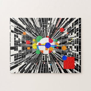 Colourful and Modern Abstraction Circuit Future Jigsaw Puzzle