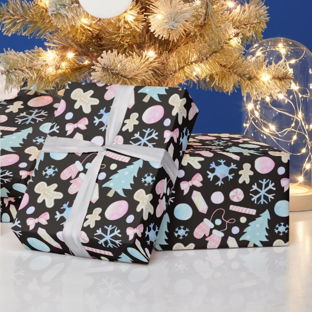 Colourful and Modern Holiday Pattern Christmas Wrapping Paper (Holidays)