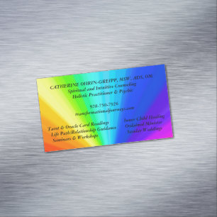 Colourful and non traditional design 	Magnetic business card