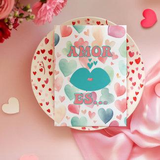 Colourful and playful Valentines Greting Card