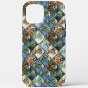 Colourful and polished tiles made of wood or stone iPhone 12 pro max case