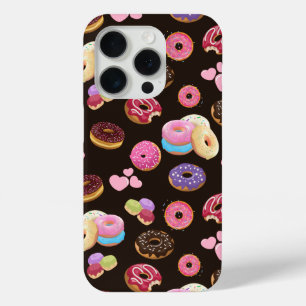 Colourful and Tasty Doughnuts and Hearts iPhone 15 Pro Case