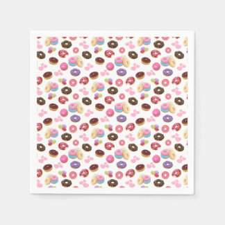 Colourful and Tasty Doughnuts and Hearts Napkin