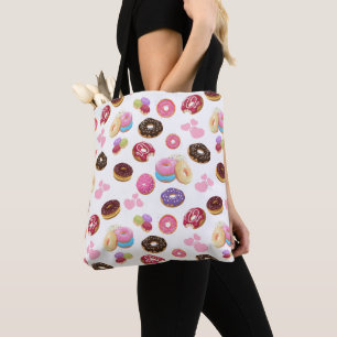Colourful and Tasty Doughnuts and Hearts Tote Bag