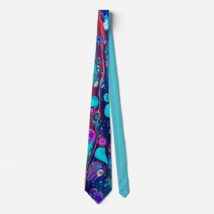Colourful and Teal blue Neck Tie