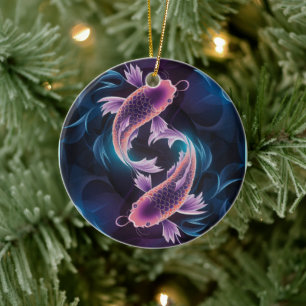 Colourful and Translucent Exotic Fish Aquarium Ceramic Ornament