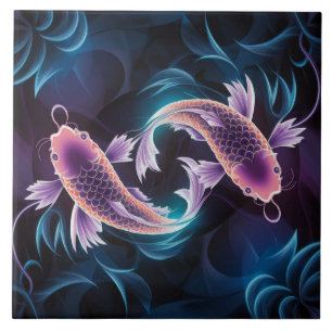 Colourful and Translucent Exotic Fish Aquarium Ceramic Tile
