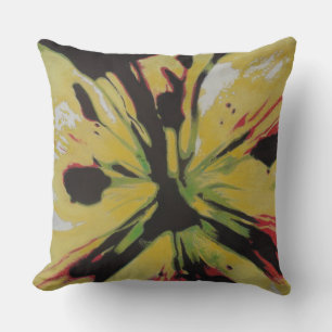colourful and vibrant contempory abstract flower cushion