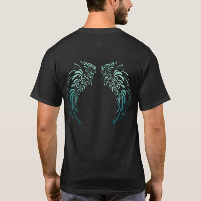 Colourful Angel Feathers T-Shirt (Back)