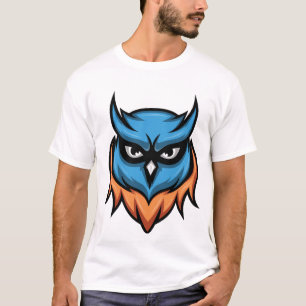 Colourful Angry Owl Graphic T-Shirt for Men