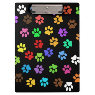 Colourful Animal Footprints Clipboard