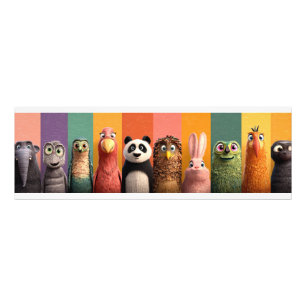 Colourful Animal Parade Poster Description: