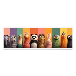 Colourful Animal Parade Poster Description: