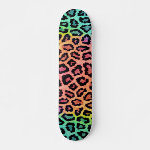 Colourful Animal Print Skateboard