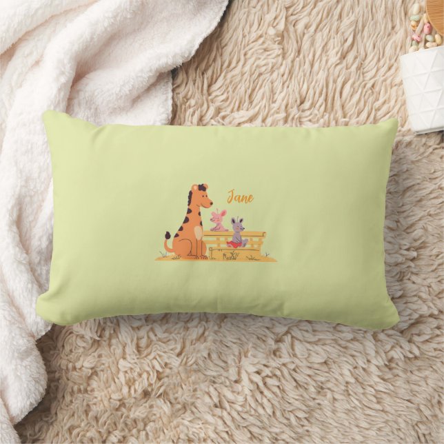 Colourful Animal Print Throw Pillow (Blanket)