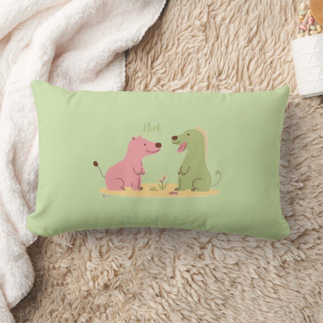 Colourful Animal Print Throw Pillow (Blanket)