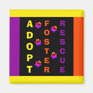 Colourful Animal Rescue and Pet Adoption Magnet