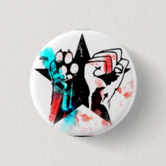 Colourful animal rights badge