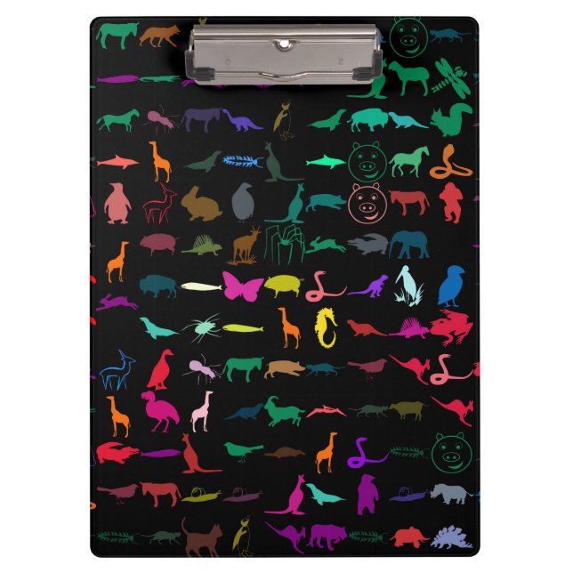 Colourful Animals Pattern Clipboard (Front)